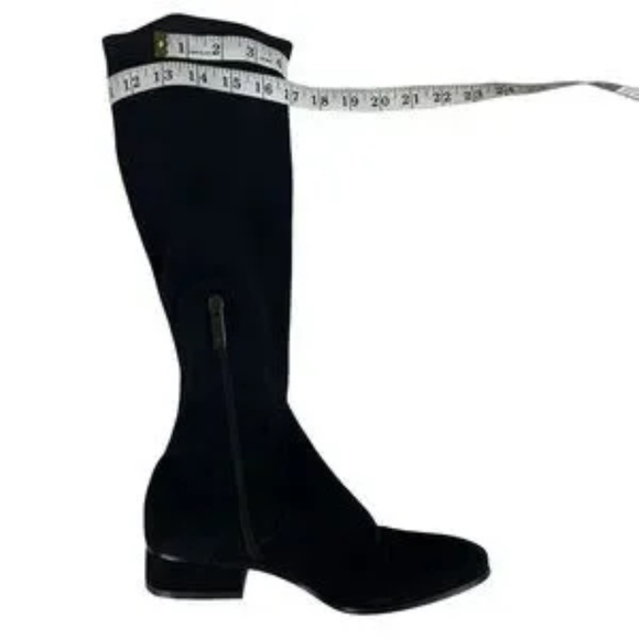 Aquatalia Luciana Women's Stretch Suede‎ Tall Boots Sz. 9 Nvy Blue - Picture 4 of 11